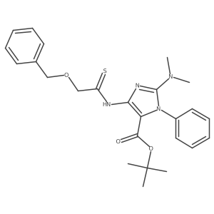 Tert-butyl 4-{[2-(benzyloxy)ethanethioyl]amino}-2-(dimethylamino)-1-phenyl-1h-imidazole-5-carboxylate结构式