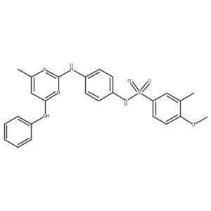 4-methoxy-3-methyl-N-(4-{[4-methyl-6-(phenylamino)pyrimidin-2-yl]amino}phenyl)benzene-1-sulfonamide Structure