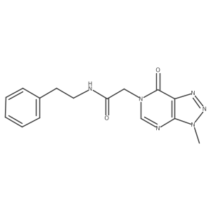 2-{3-methyl-7-oxo-3H,6H,7H-[1,2,3]triazolo[4,5-d]pyrimidin-6-yl}-N-(2-phenylethyl)acetamide结构式