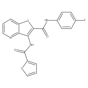 N-(4-fluorophenyl)-3-(thiophene-2-carboxamido)furo[3,2-b]pyridine-2-carboxamide Structure