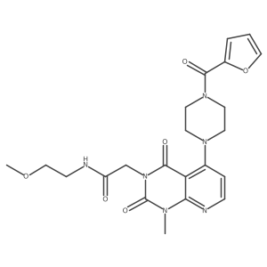 2-(5-(4-(furan-2-carbonyl)piperazin-1-yl)-1-methyl-2,4-dioxo-1,2-dihydropyrido[2,3-d]pyrimidin-3(4H)-yl)-N-(2-methoxyethyl)acetamide Structure