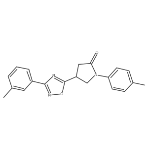 1-(4-Methylphenyl)-4-[3-(3-methylphenyl)-1,2,4-oxadiazol-5-yl]pyrrolidin-2-one结构式