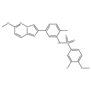 3-fluoro-4-methoxy-N-(5-(6-methoxyimidazo[1,2-b]pyridazin-2-yl)-2-methylphenyl)benzenesulfonamide结构式