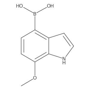 (7-methoxy-1H-indol-4-yl)boronic acid结构式