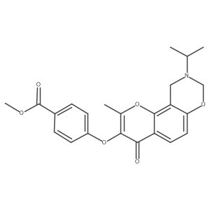 Methyl 4-((9-isopropyl-2-methyl-4-oxo-4,8,9,10-tetrahydrochromeno[8,7-e][1,3]oxazin-3-yl)oxy)benzoate Structure