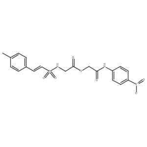 [(4-Nitrophenyl)carbamoyl]methyl 2-[2-(4-methylphenyl)ethenesulfonamido]acetate Structure