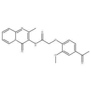 2-(4-acetyl-2-methoxyphenoxy)-N-(2-methyl-4-oxo-4H-pyrido[1,2-a]pyrimidin-3-yl)acetamide结构式