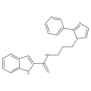 1h-Indole-2-carboxamide,n-[3-(2-phenyl-1h-imidazol-1-yl)propyl]-结构式