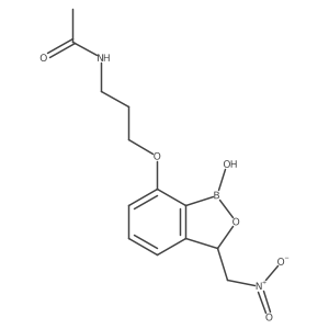 N-[3-(1-Hydroxy-3-nitromethyl-1,3-dihydro-benzo[c][1,2]oxaborol-7-yloxy)-propyl]-acetamide结构式