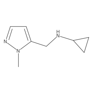 N-[(1-methyl-1H-pyrazol-5-yl)methyl]cyclopropanamine结构式