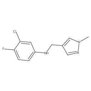 1H-Pyrazole-4-methanamine, N-(3-chloro-4-fluorophenyl)-1-methyl-结构式