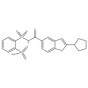 2-Cyclopentyl-n-(2-sulfamoylphenylsulfonyl)benzofuran-5-carboxamide Structure