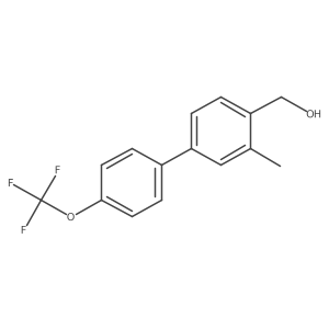 [2-Methyl-4-[4-(trifluoromethoxy)phenyl]phenyl]methanol Structure