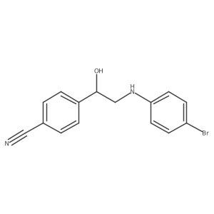4-(2-((4-Bromophenyl)amino)-1-hydroxyethyl)benzonitrile Structure
