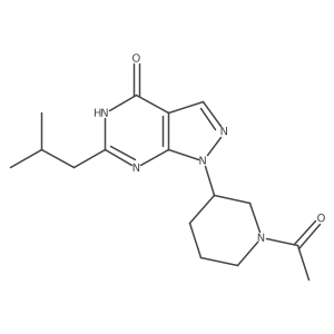 1-(1-Acetylpiperidin-3-yl)-6-isobutyl-1,5-dihydro-4H-pyrazolo[3,4-d]pyrimidin-4-one结构式