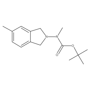 tert-Butyl methyl(5-methylisoindolin-2-yl)carbamate结构式