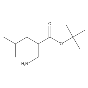 Tert-butyl 2-(aminomethyl)-4-methylpentanoate结构式