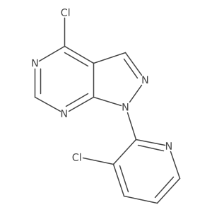 4-Chloro-1-(3-chloropyridin-2-YL)-1H-pyrazolo[3,4-D]pyrimidine结构式