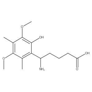 (I S)-I-Amino-2-hydroxy-3,5-dimethoxy-4,6-dimethylbenzenepentanoic acid Structure