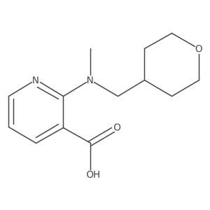 2-[Methyl(tetrahydro-2H-pyran-4-ylmethyl)amino]-nicotinic acid Structure