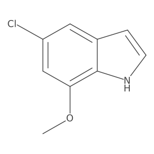 5-Chloro-7-methoxy-1H-indole结构式