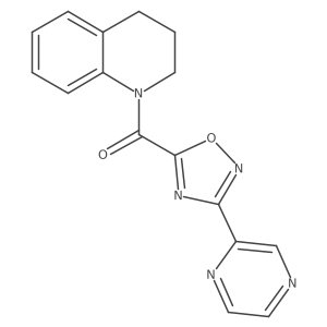 (3,4-dihydroquinolin-1(2H)-yl)(3-(pyrazin-2-yl)-1,2,4-oxadiazol-5-yl)methanone结构式
