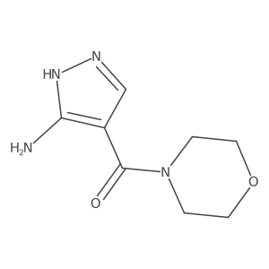 4-(morpholine-4-carbonyl)-1H-pyrazol-5-amine结构式