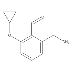 2-(Aminomethyl)-6-cyclopropoxybenzaldehyde结构式
