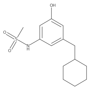N-(3-(Cyclohexylmethyl)-5-hydroxyphenyl)methanesulfonamide结构式