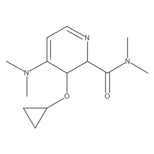 3-Cyclopropoxy-4-(dimethylamino)-N,N-dimethyl-2,3-dihydropyridine-2-carboxamide结构式