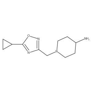 1-((5-Cyclopropyl-1,2,4-oxadiazol-3-yl)methyl)piperidin-4-amine结构式
