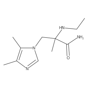 3-(4,5-dimethyl-1H-imidazol-1-yl)-2-(ethylamino)-2-methylpropanamide结构式