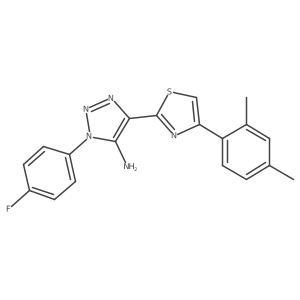 4-[4-(2,4-dimethylphenyl)-1,3-thiazol-2-yl]-1-(4-fluorophenyl)-1H-1,2,3-triazol-5-amine Structure