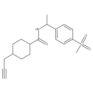 N-[1-(4-methanesulfonylphenyl)ethyl]-1-(prop-2-yn-1-yl)piperidine-4-carboxamide结构式
