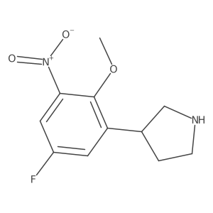 Pyrrolidine, 3-(5-fluoro-2-methoxy-3-nitrophenyl)-结构式