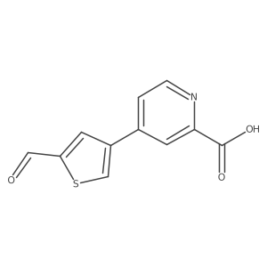 4-(2-Formylthiophen-4-YL)picolinic acid结构式