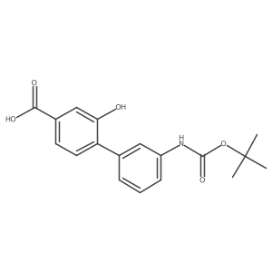 4-(3-BOC-Aminophenyl)-3-hydroxybenzoic acid结构式