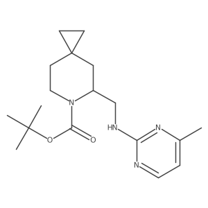 tert-butyl 5(S)-(((4-methylpyrimidin-2-yl)amino)methyl)-6-azaspiro[2.5]octane-6-carboxylate结构式