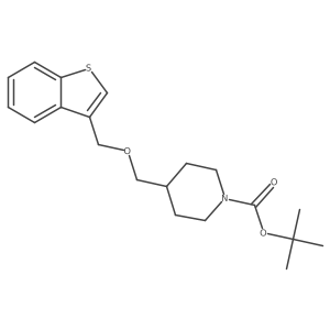 Tert-butyl 4-((benzo[b]thiophen-3-ylmethoxy)methyl)piperidine-1-carboxylate Structure