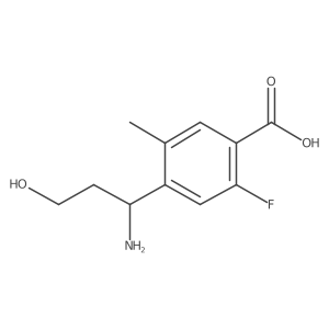 Benzoic acid, 4-(1-amino-3-hydroxypropyl)-2-fluoro-5-methyl-结构式