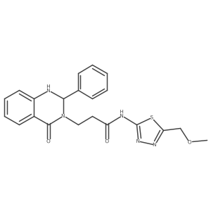 N-[(2Z)-5-(methoxymethyl)-1,3,4-thiadiazol-2(3H)-ylidene]-3-(4-oxo-2-phenyl-1,4-dihydroquinazolin-3(2H)-yl)propanamide Structure