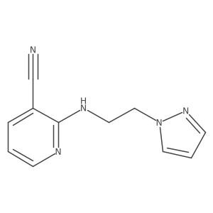 2-((2-(1h-Pyrazol-1-yl)ethyl)amino)nicotinonitrile结构式