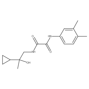 N1-(2-cyclopropyl-2-hydroxypropyl)-N2-(3,4-dimethylphenyl)oxalamide结构式
