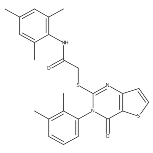 2-{[3-(2,3-dimethylphenyl)-4-oxo-3,4-dihydrothieno[3,2-d]pyrimidin-2-yl]sulfanyl}-N-(2,4,6-trimethylphenyl)acetamide Structure