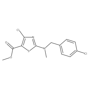 Methyl 4-chloro-2-{[(4-chlorophenyl)methyl](methyl)amino}-1,3-thiazole-5-carboxylate结构式