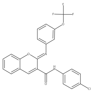 (2Z)-N-(4-chlorophenyl)-2-{[3-(trifluoromethoxy)phenyl]imino}-2H-chromene-3-carboxamide Structure