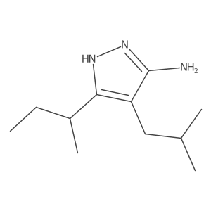 3-(Sec-butyl)-4-isobutyl-1h-pyrazol-5-amine结构式