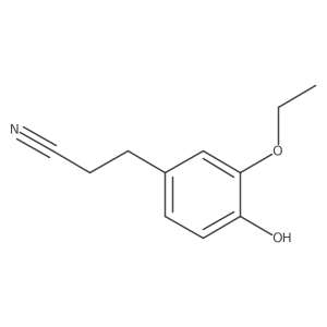3-(3-Ethoxy-4-hydroxyphenyl)propanenitrile结构式