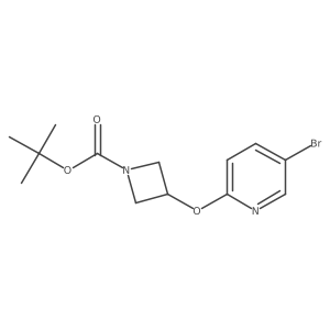 Tert-butyl 3-[(5-bromo-2-pyridyl)oxy]azetidine-1-carboxylate结构式