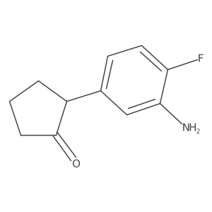2-(3-Amino-4-fluorophenyl)cyclopentan-1-one结构式